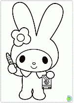 My Melody coloring pages, My Melody coloring book- DinoKids.org
