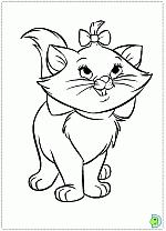 The Marie Cat coloring pages, Marie coloring pages- DinoKids.org