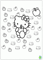 Hello Kitty coloring pages, Hello Kitty coloring book- DinoKids.org