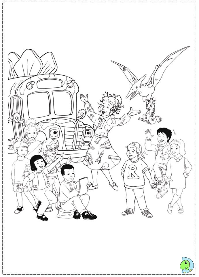 The Magic School Bus Coloring Page- DinoKids.org The Magic School Bus Coloring Page- DinoKids.org