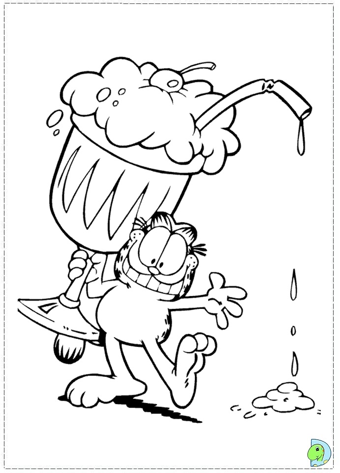 garfield birthday coloring pages - photo #10