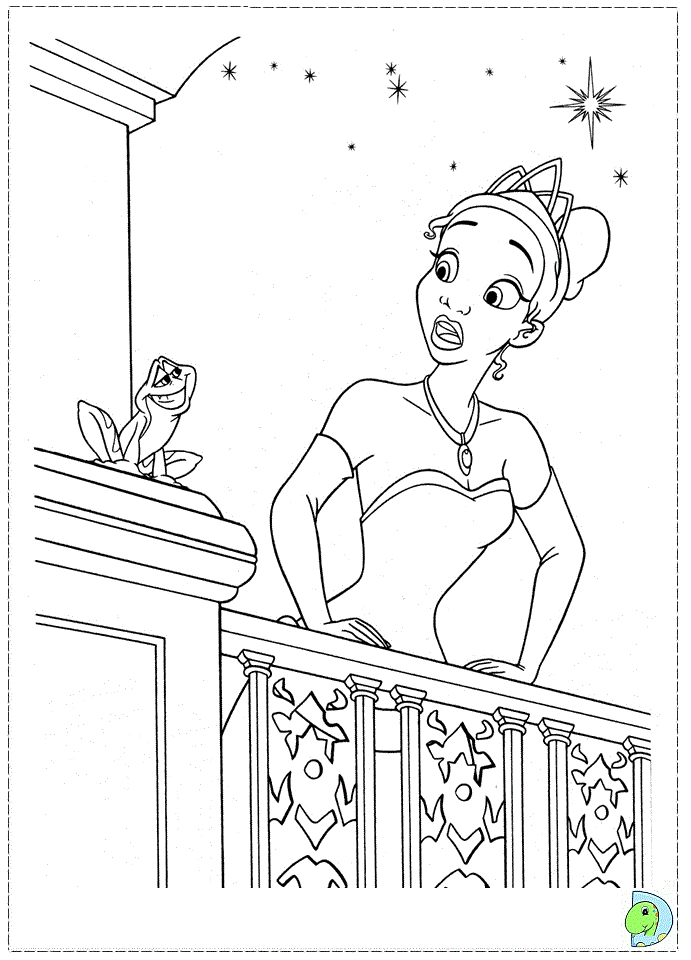 The Princess and the Frog Coloring page