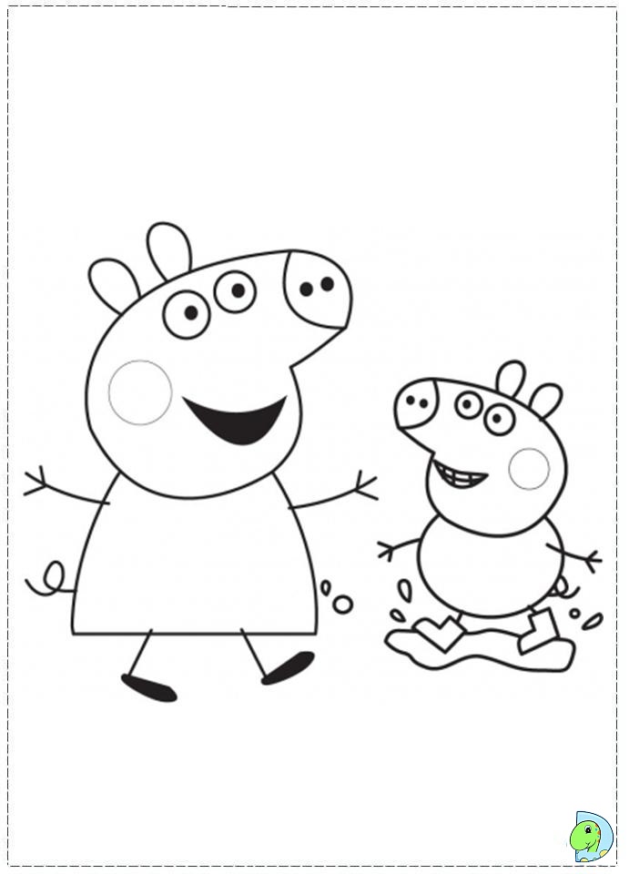 Peppa Pig Coloring page- DinoKids.org
