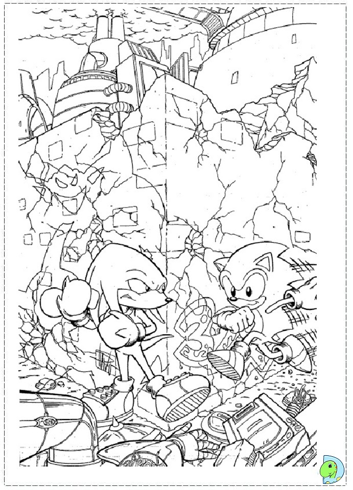Rainbow Sonic Coloring Page Coloring Pages
