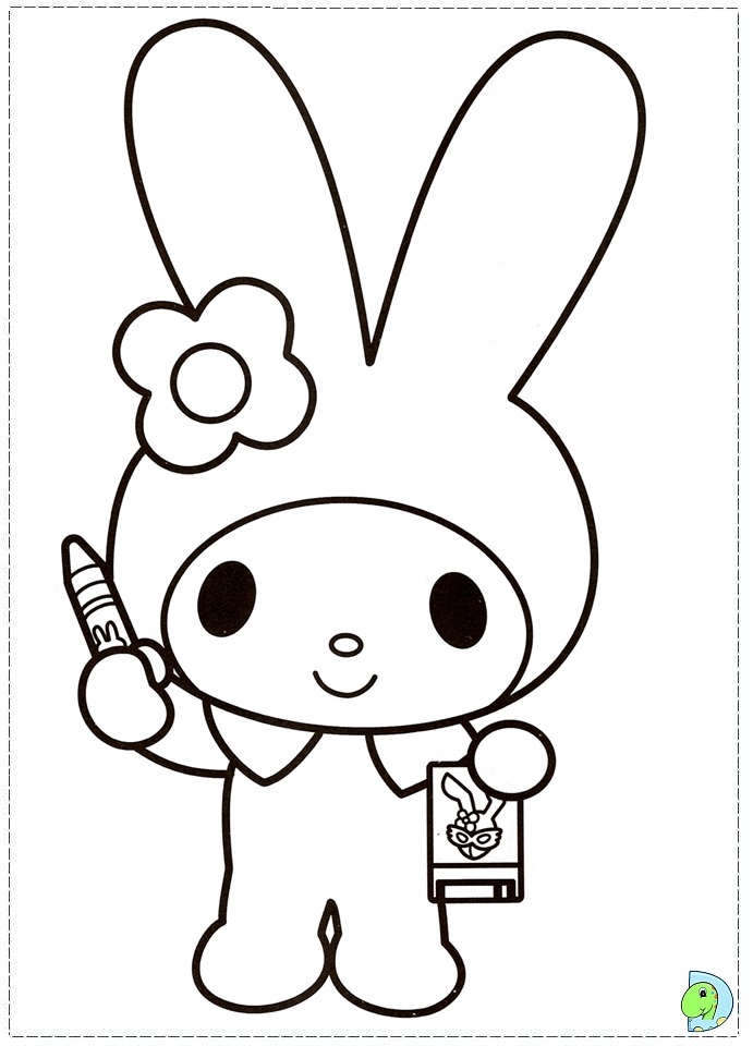 My Melody Coloring page- DinoKids.org