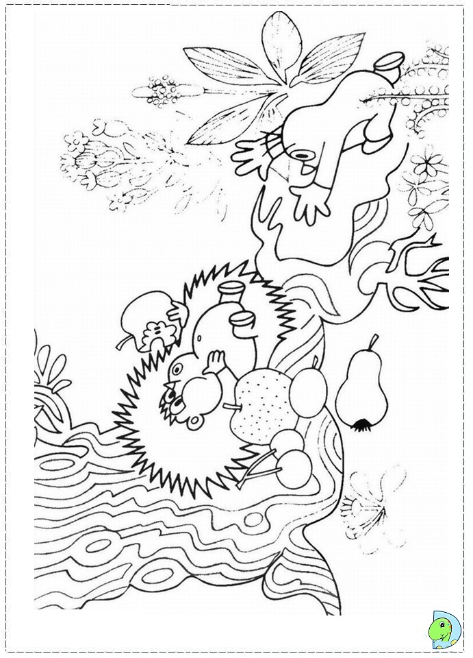 The Mole Krtek Coloring page- DinoKids.org