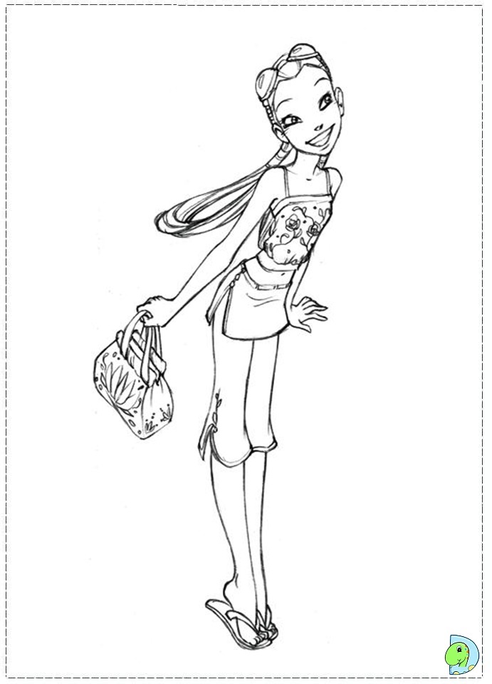 W.I.T.C.H. Coloring page- DinoKids.org