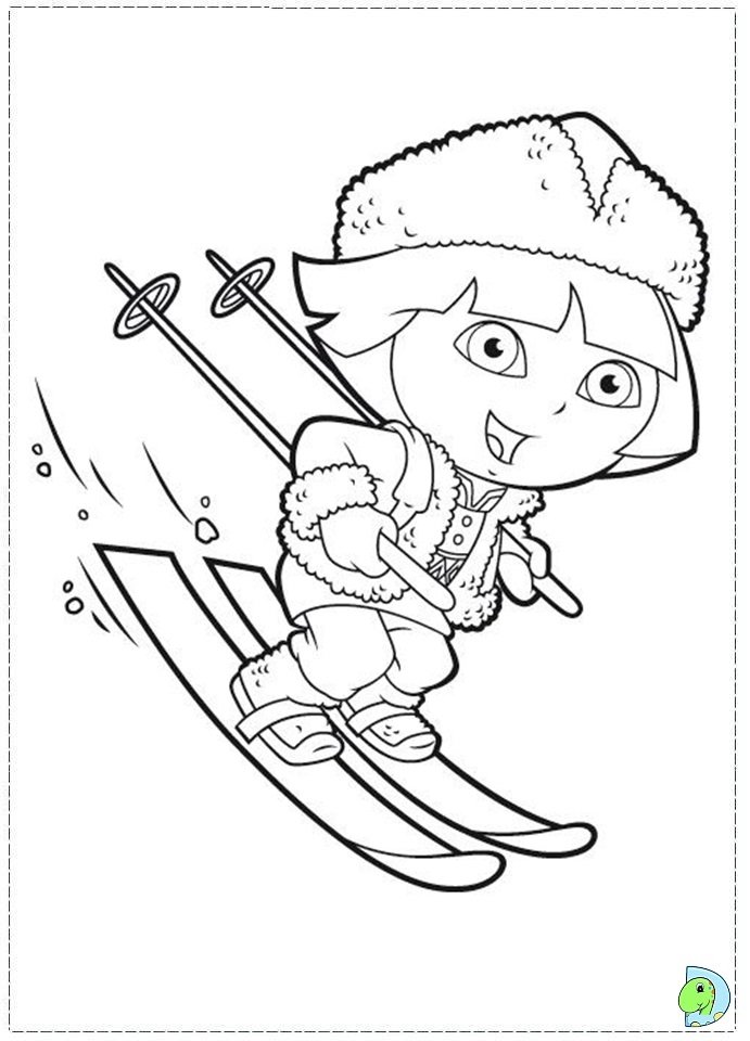 snow ski coloring pages - photo #22