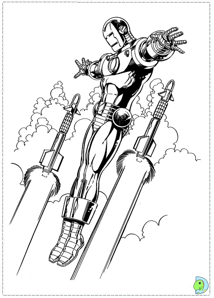 Iron Man coloring page- DinoKids.org
