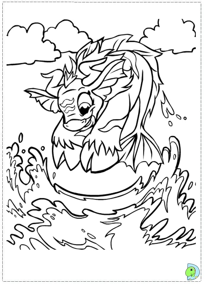 neopets maraqua coloring page dinokids org
