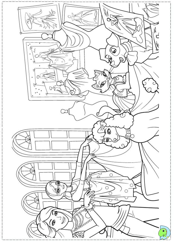 barbie fashion fairytale coloring pages