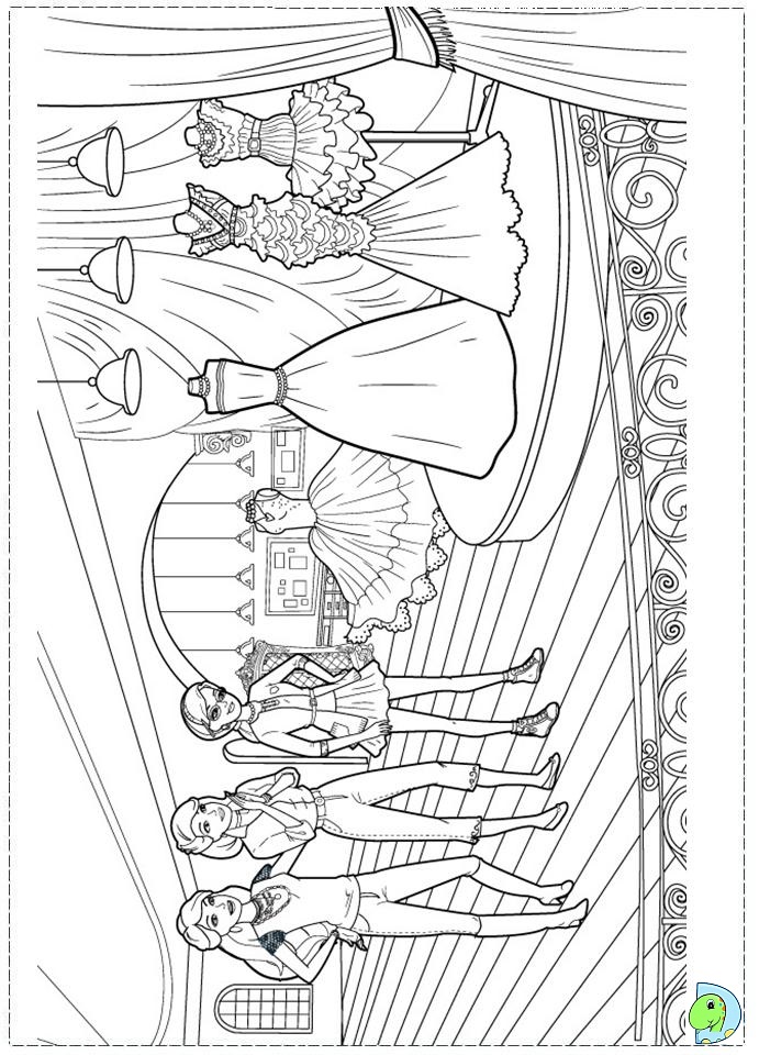 barbie fashion fairytale coloring pages