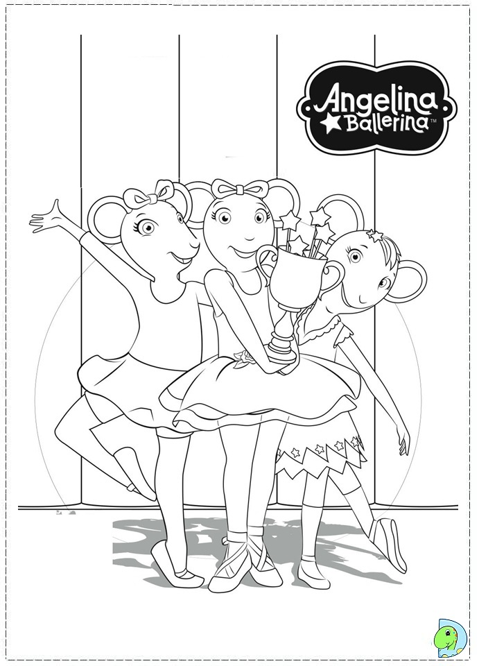 angelina ballerina coloring page dinokids org