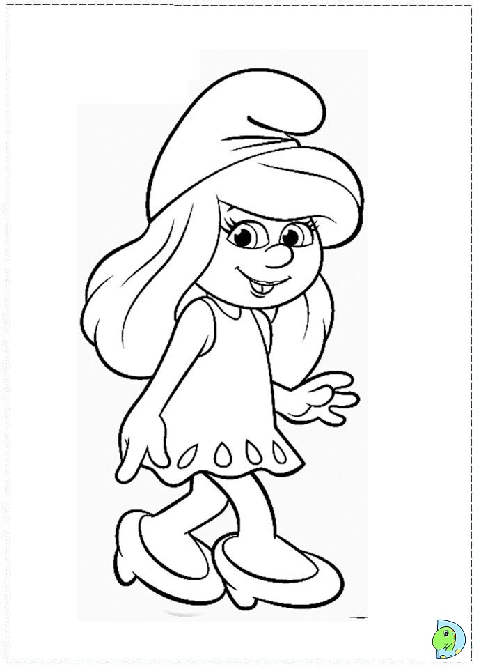smurfs coloring pages smurfette pics - photo #19