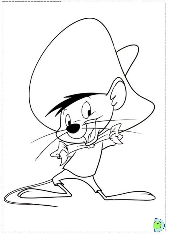 Speedy Gonzales Running Coloring Page - ColoringAll