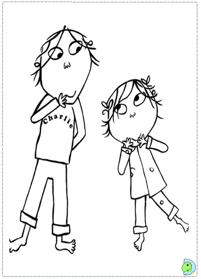 Charlie and Lola Coloring page- DinoKids.org