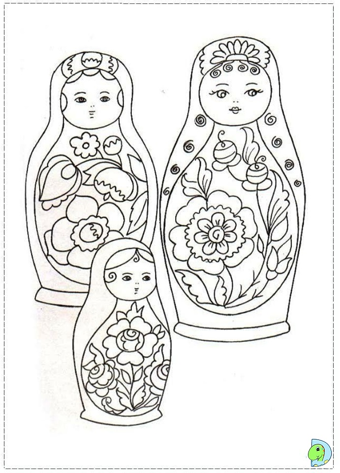 matroyshka dolls coloring pages - photo #34