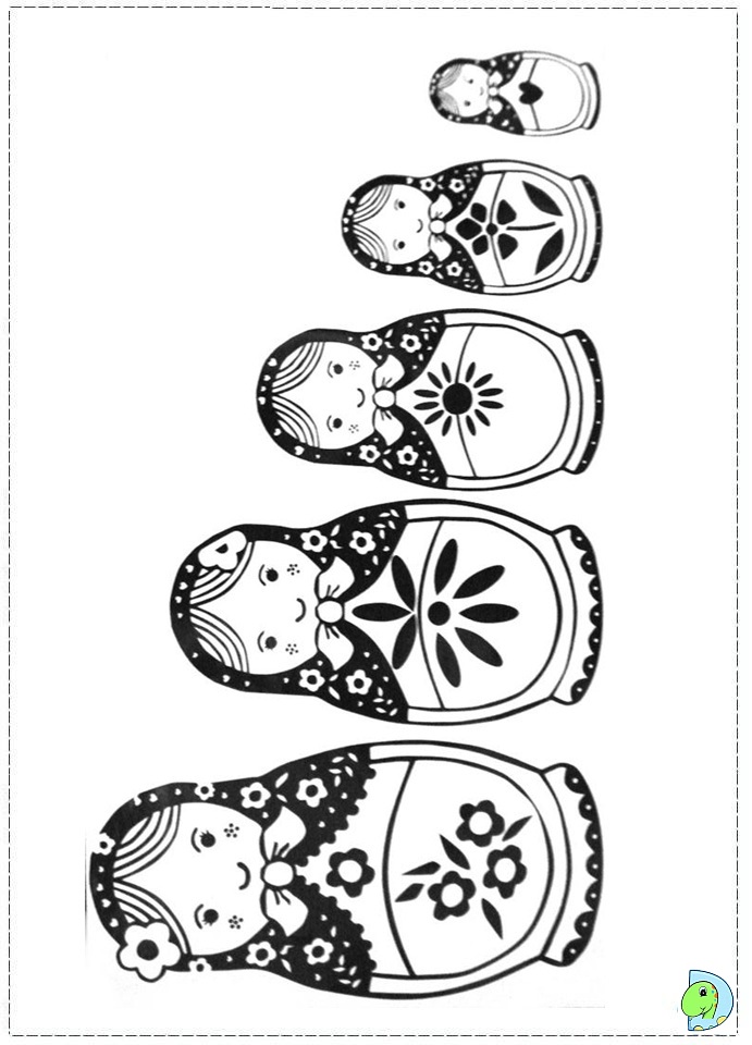 matroyshka dolls coloring pages - photo #18