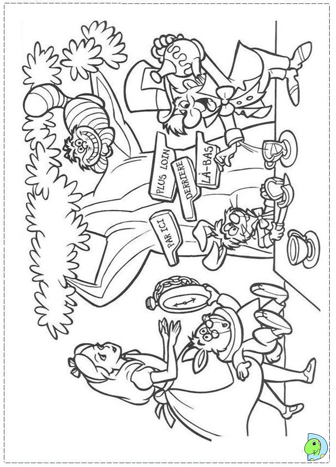 alice in wonderland talking flowers coloring pages - photo #41