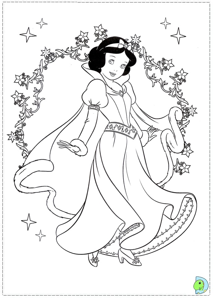 Christmas Disney Princess Coloring page- DinoKids.org