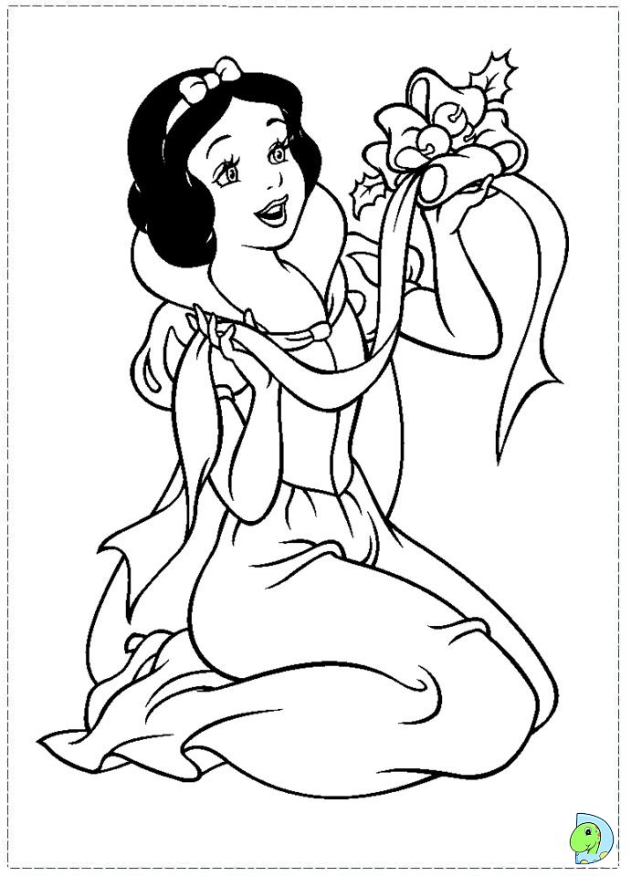 Christmas Disney Princess Coloring page- DinoKids.org