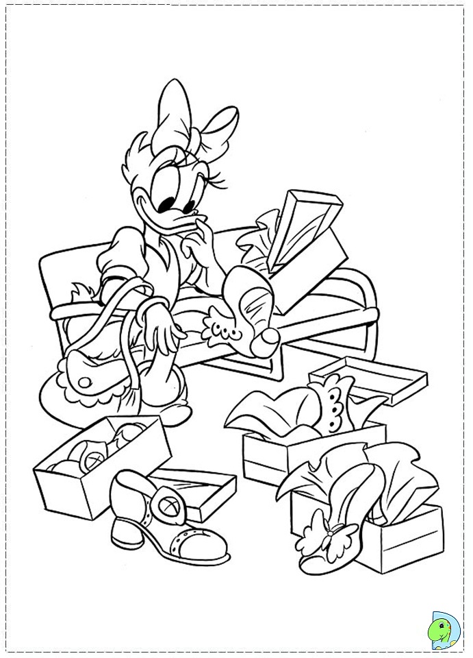 Daisy Duck Coloring page- DinoKids.org