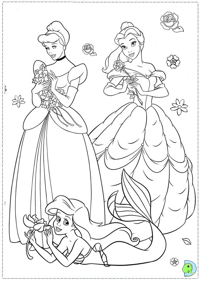 coloriage disney princesse | Disney princess coloring pages, Princess