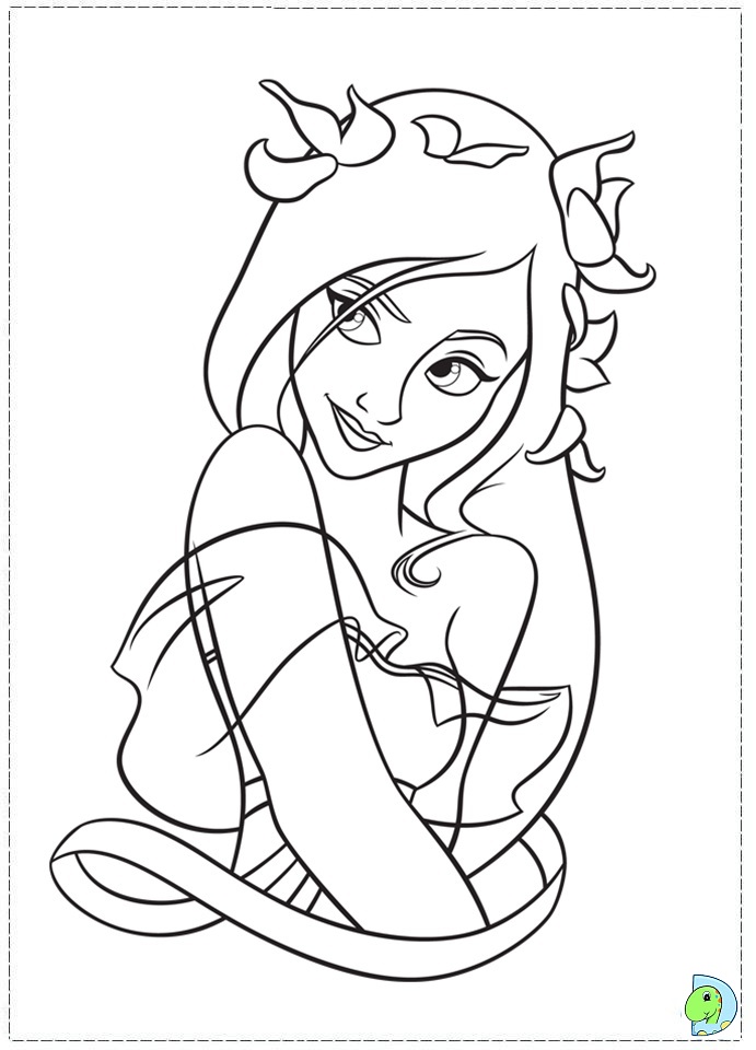 Enchanted Coloring page, Princess Giselle coloring page- DinoKids.org
