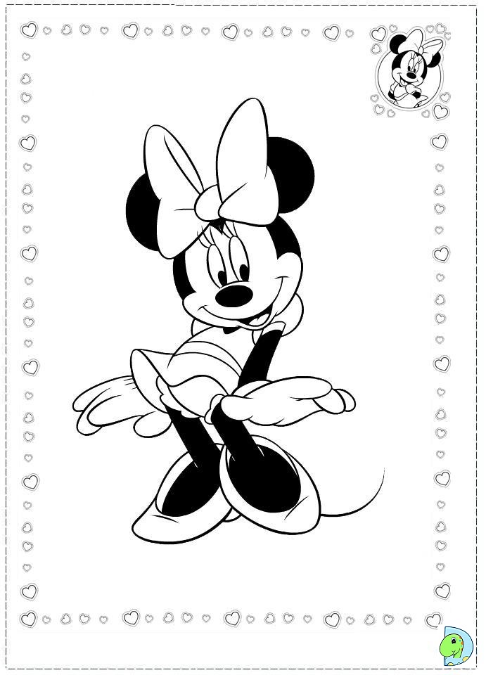 Minnie Mouse Coloring page- DinoKids.org