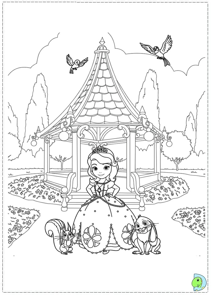 Sofia The First Coloring Page Dinokids Org