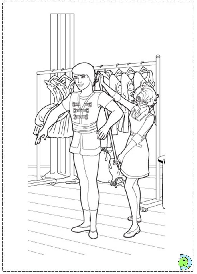 Barbie Pink Shoes Coloring page- DinoKids.org
