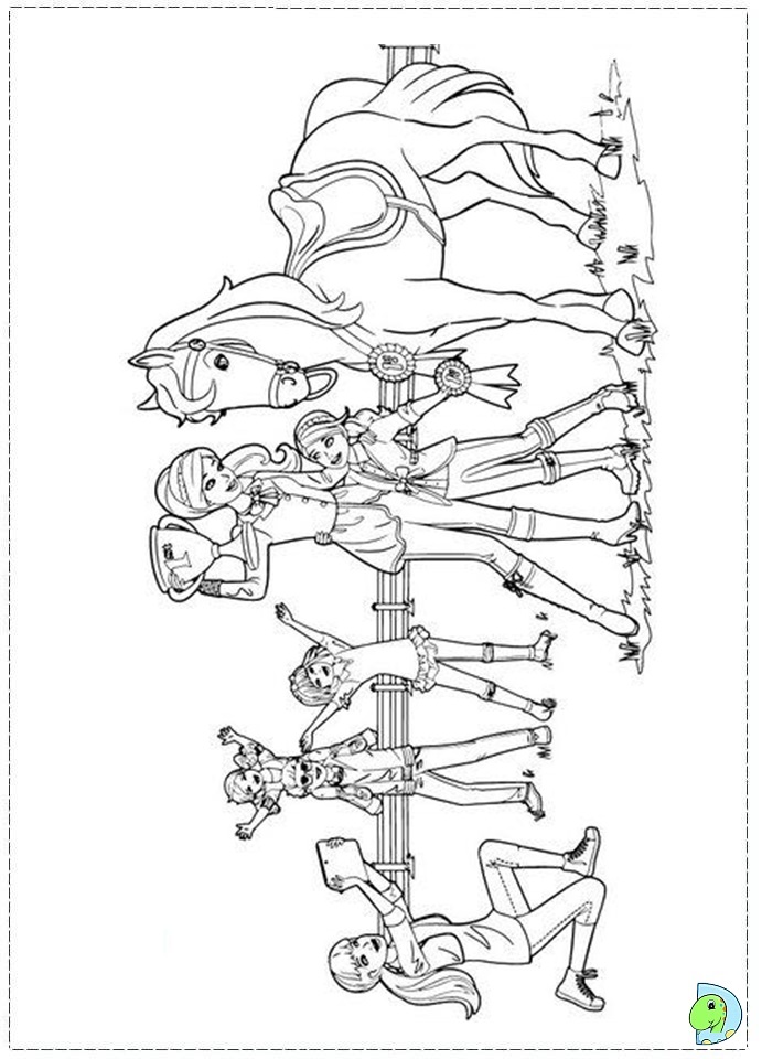 50+ Barbie And Sisters Colouring Pages PNG