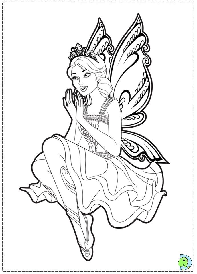 fairy barbie coloring pages - photo #3