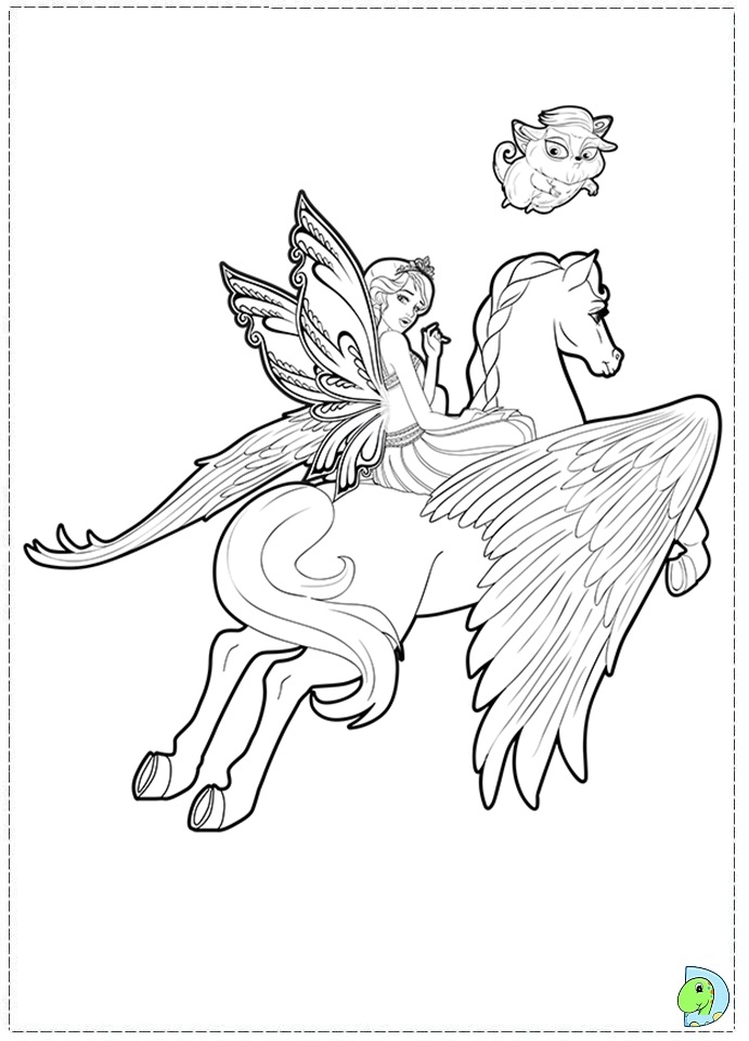 Barbie Mariposa and the Fairy Princess coloring page …