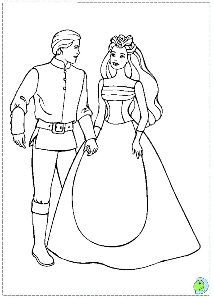 barbie and ken wedding coloring pages