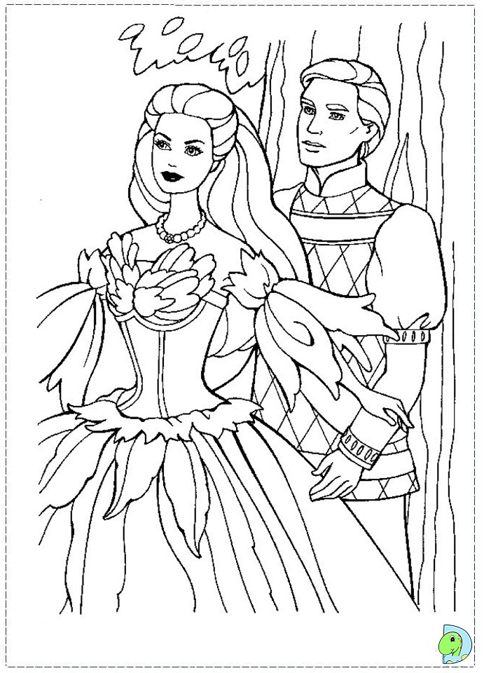 Barbie of swan lake coloring page- DinoKids.org