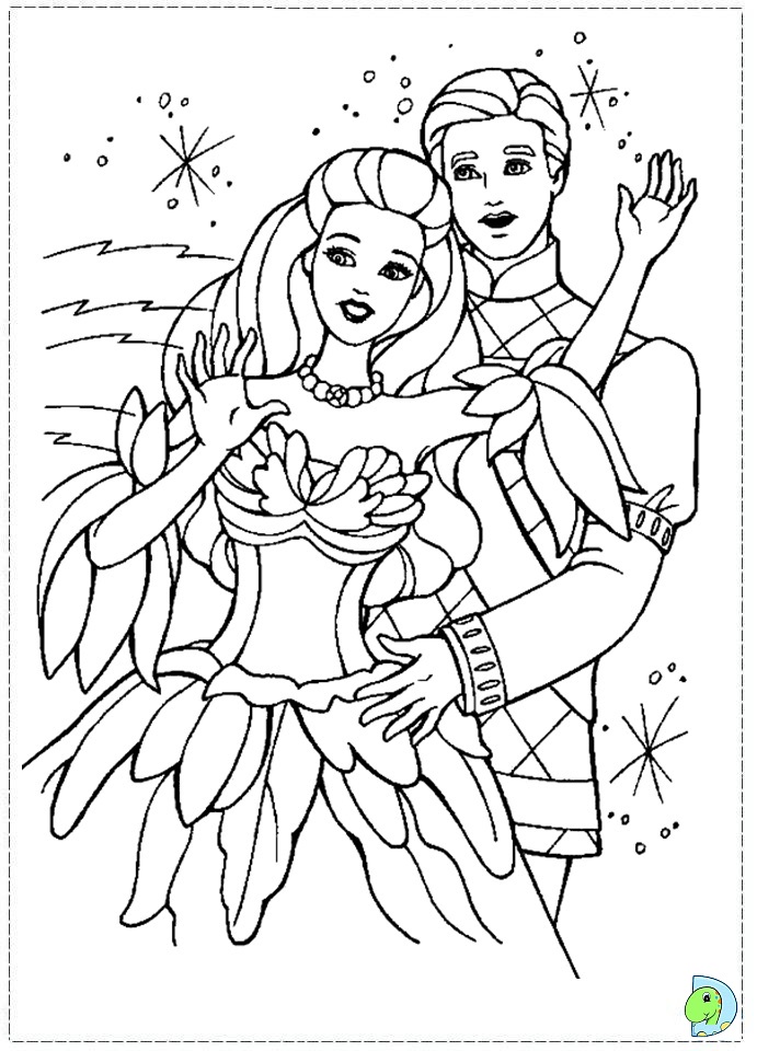 Barbie of swan lake coloring page- DinoKids.org