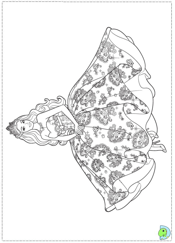 Barbie The Princess And Popstar Coloring Page DinoKidsorg