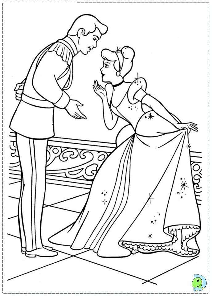 Coloring Pages Ice Princess : Cinderella coloring page dinokids Coloring Pages Ice Princess : Cinderella coloring page dinokids