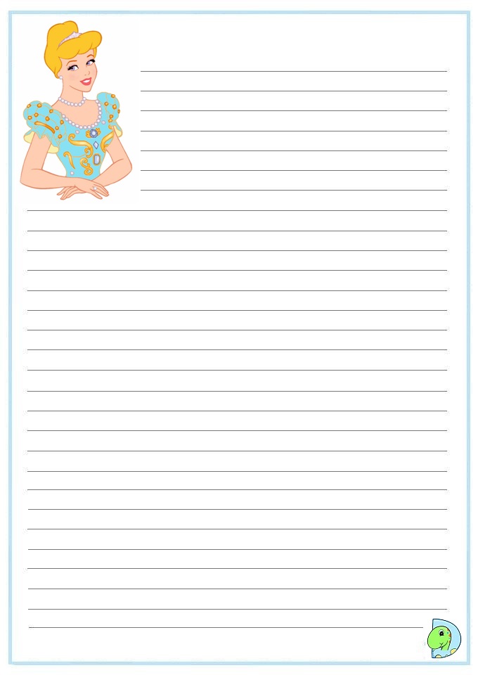 Cinderella writing paper picture