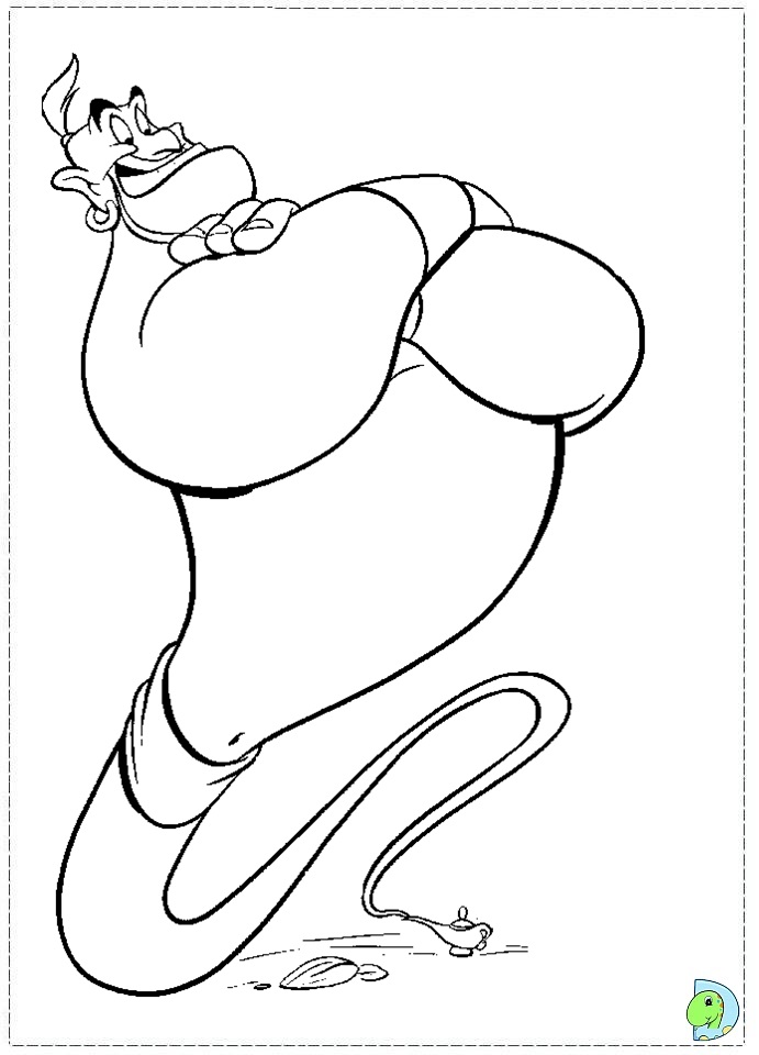 Aladdin and Jasmine coloring page- DinoKids.org