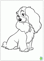 The Lady and the Tramp coloring pages, colouring the Lady and the Tramp ...