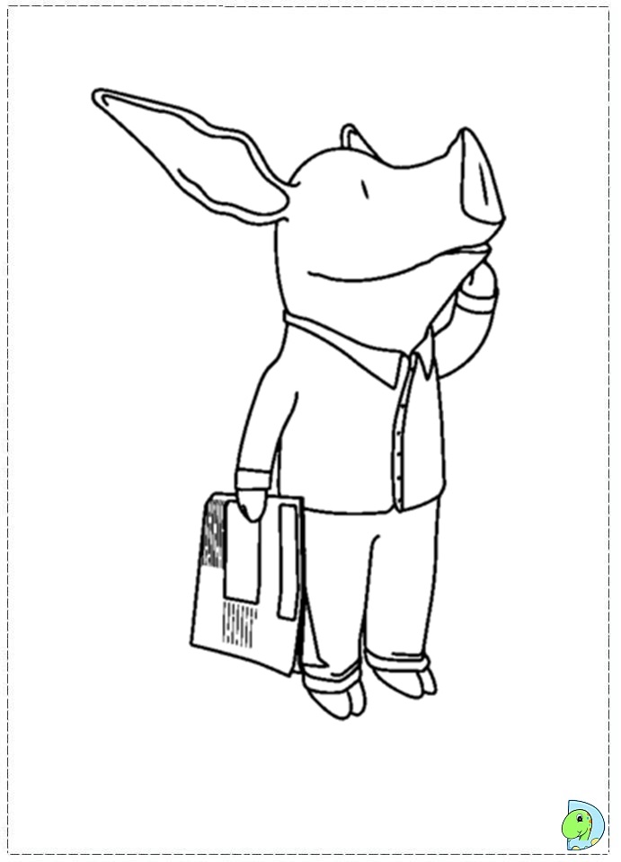Olivia the Pig Coloring page- DinoKids.org