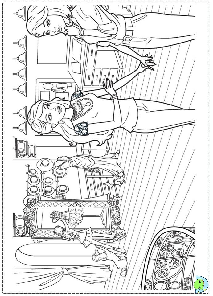 Barbie Fashion Fairytale Coloring pages for kids