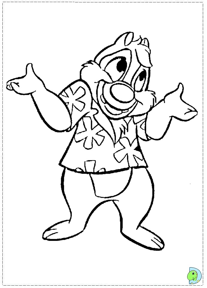 Download Chip and Dale Coloring pages- DinoKids.org