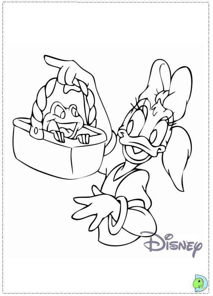Daisy Duck Coloring page- DinoKids.org