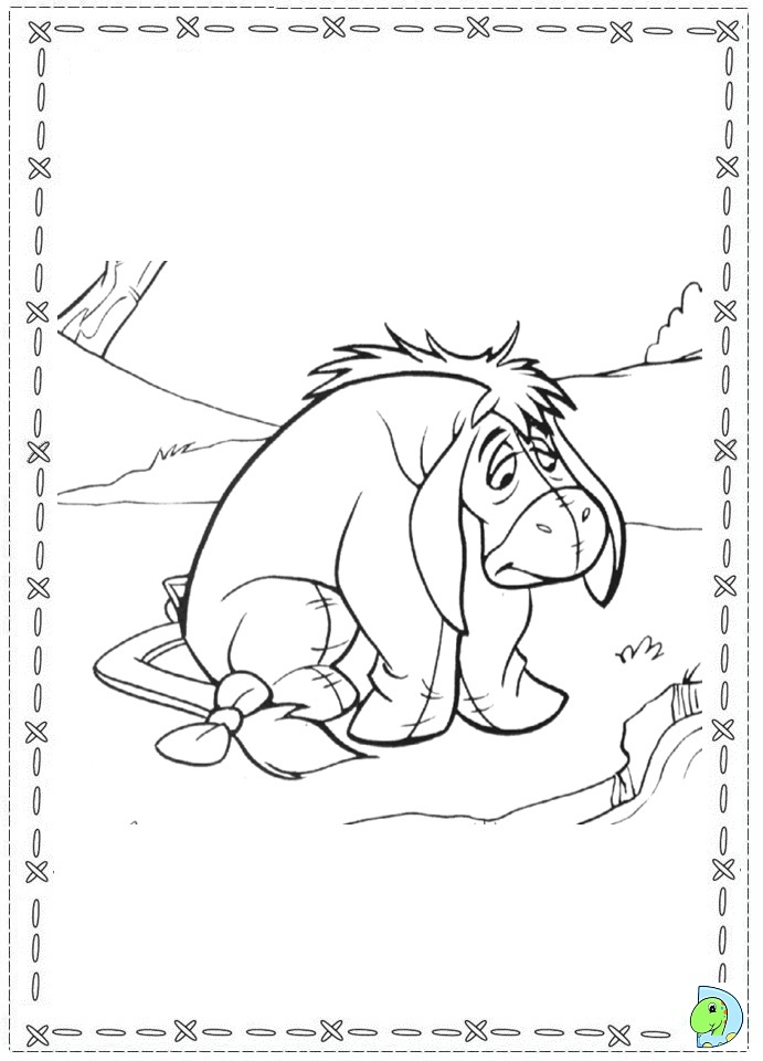 Eeyore Coloring page- DinoKids.org