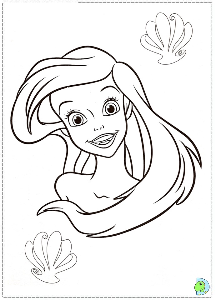 the little mermaid coloring page dinokidsorg
