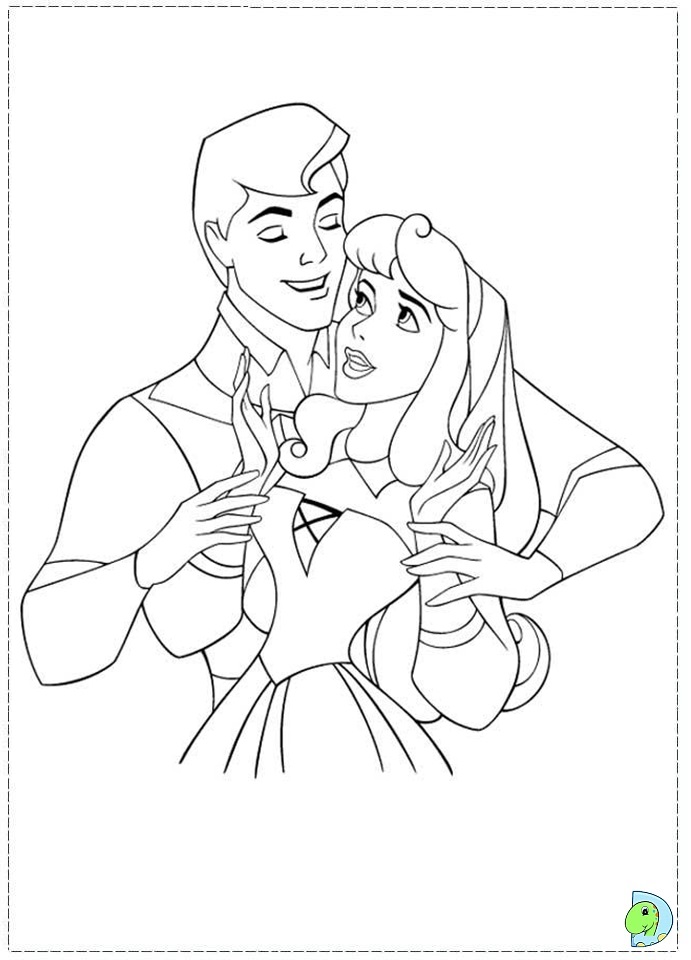 Sleeping Beauty Coloring page, Aurora coloring page- DinoKids.org