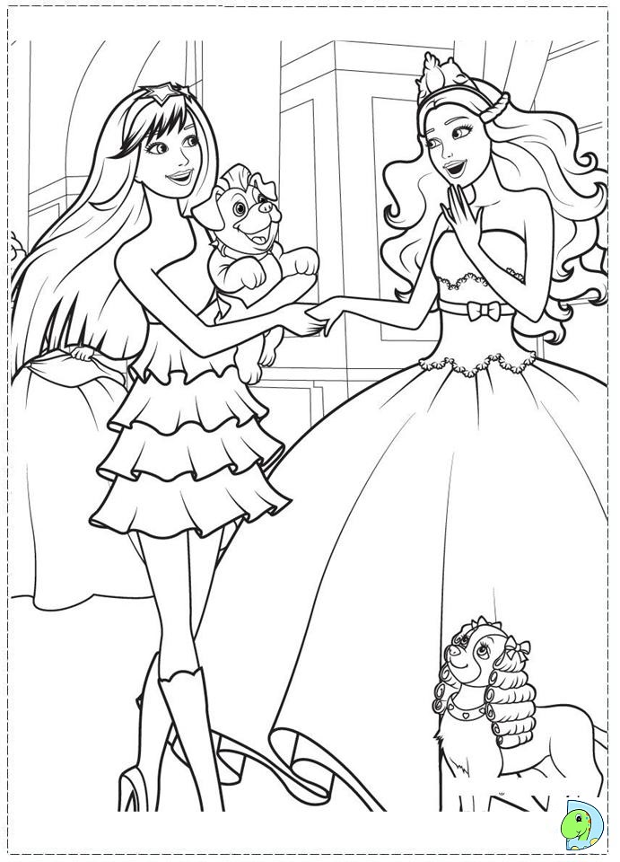 barbie the princess and the popstar coloring page